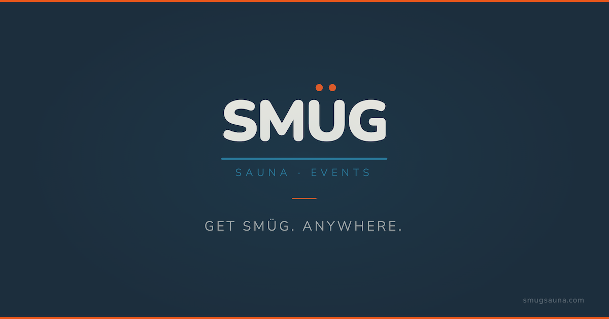 SMÜG KABIN XL sauna set up at an event location